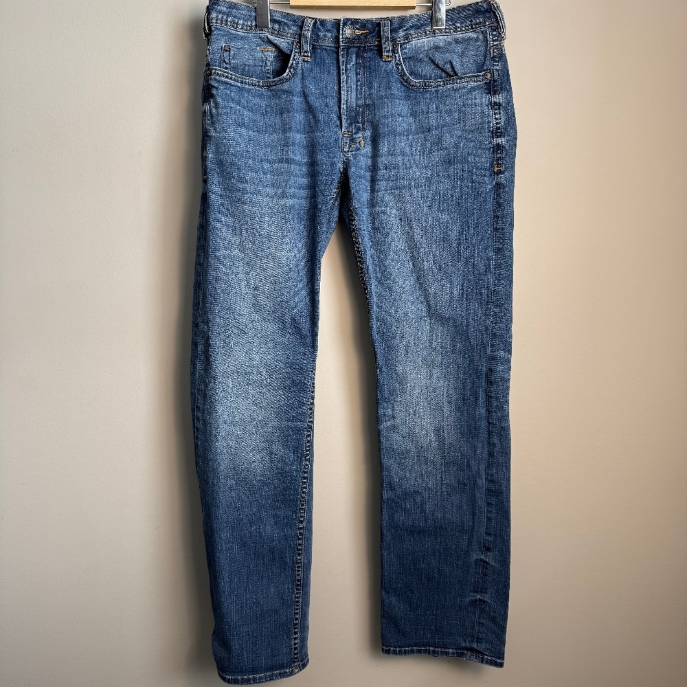 Buffalo David Bitton Denim Men's 32 DRIVEN-X Blue Jeans Straight Stretch Western